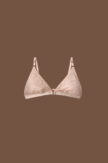 Basic Bra cream with front fastening