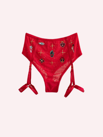 Santa Muerte High Waist Knickers
