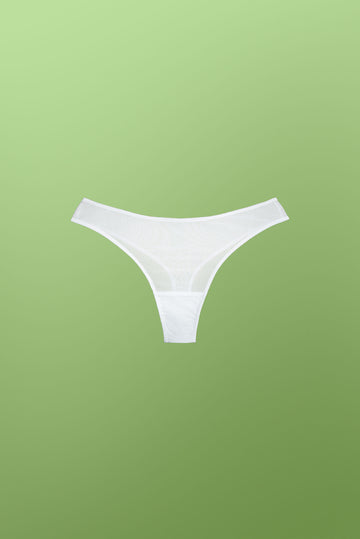 White Basic Thong