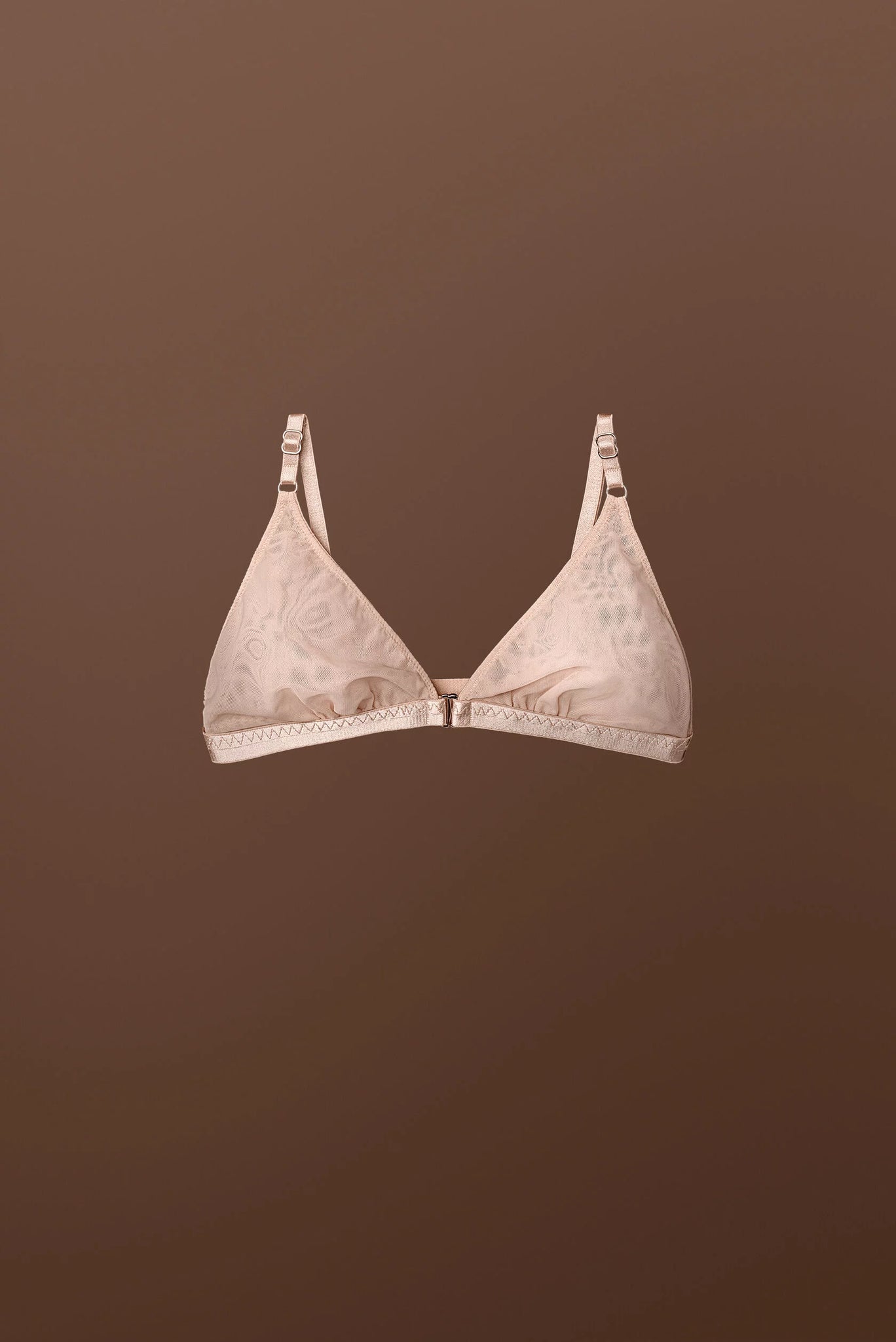 Cream Bra with front fastening