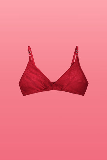 Deep Red Basic Bra