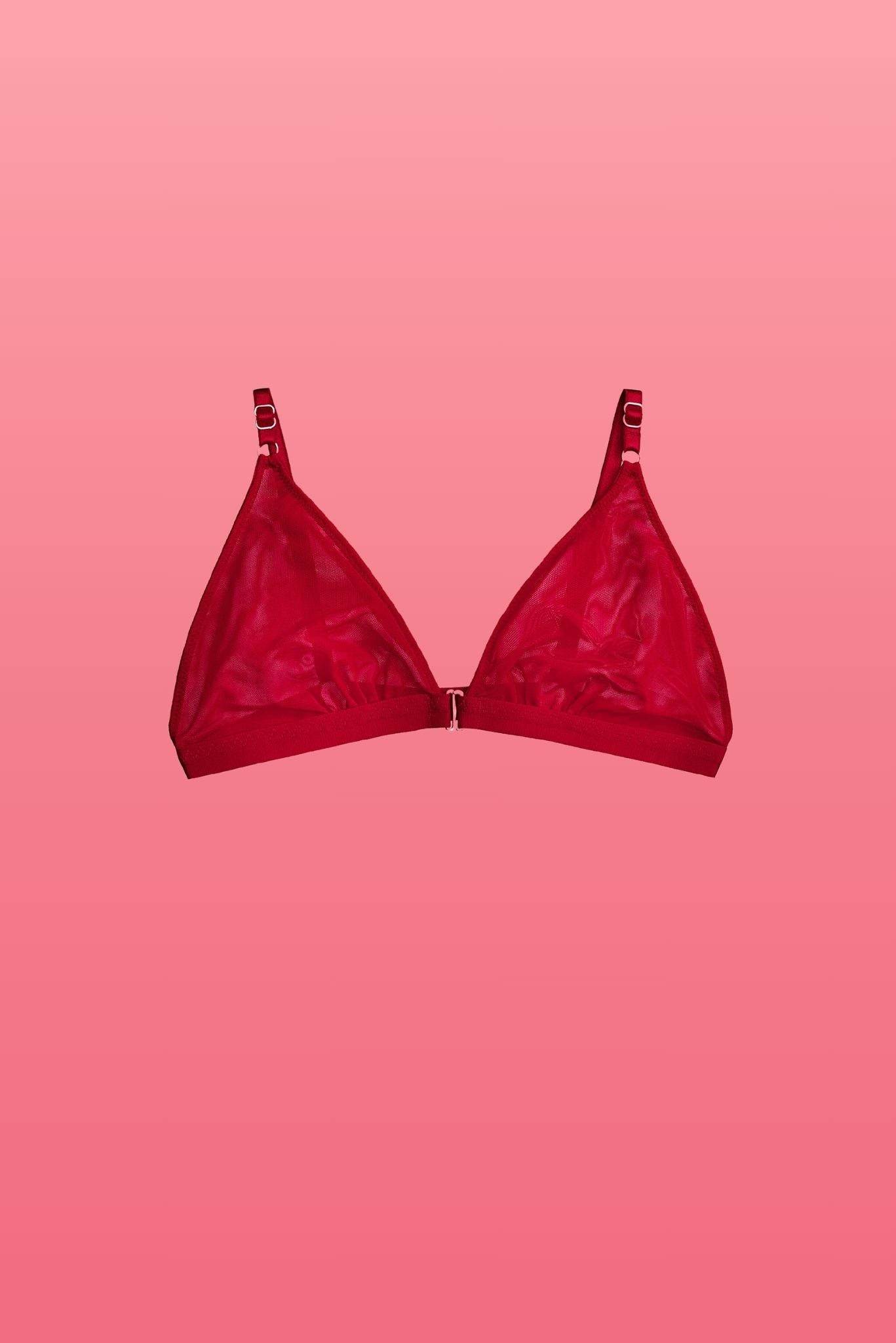 Basic Bra deep red with front fastening