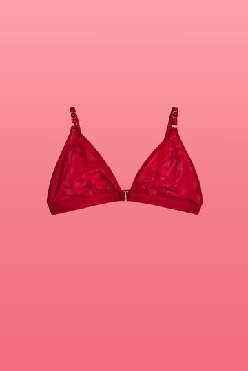 Basic Bra deep red with front fastening