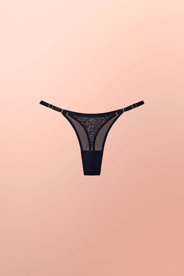 Black Basic Mini Thong