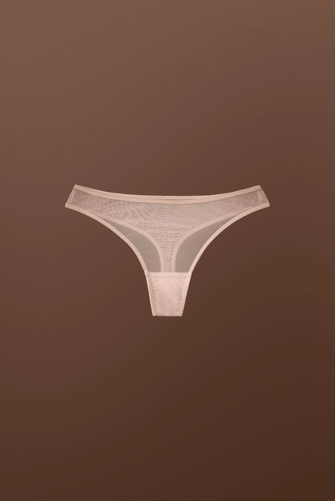 Cream Basic Thong