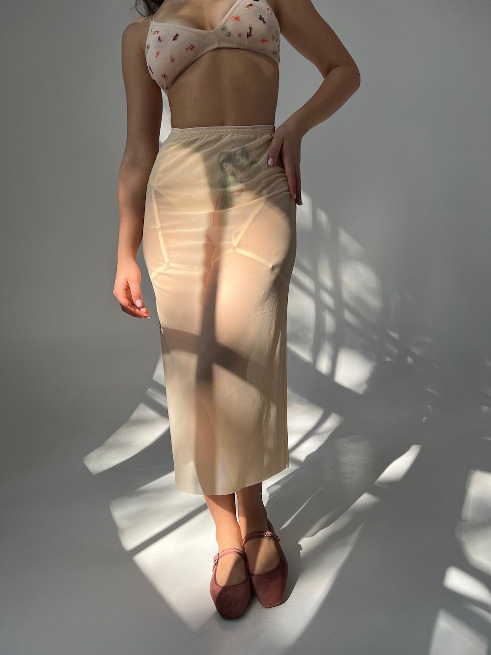 Skirt "Transparency" Cream