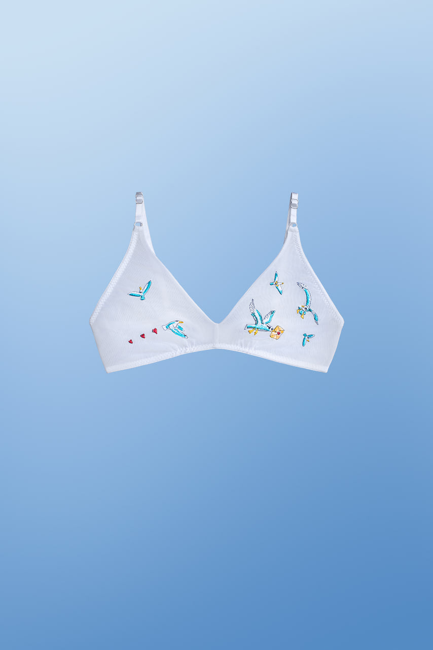 New Message Bra white