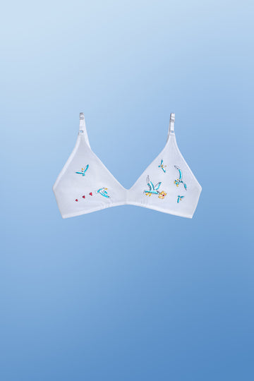 New Message Bra white