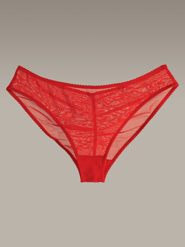 Red Basic Low Rise Knicker